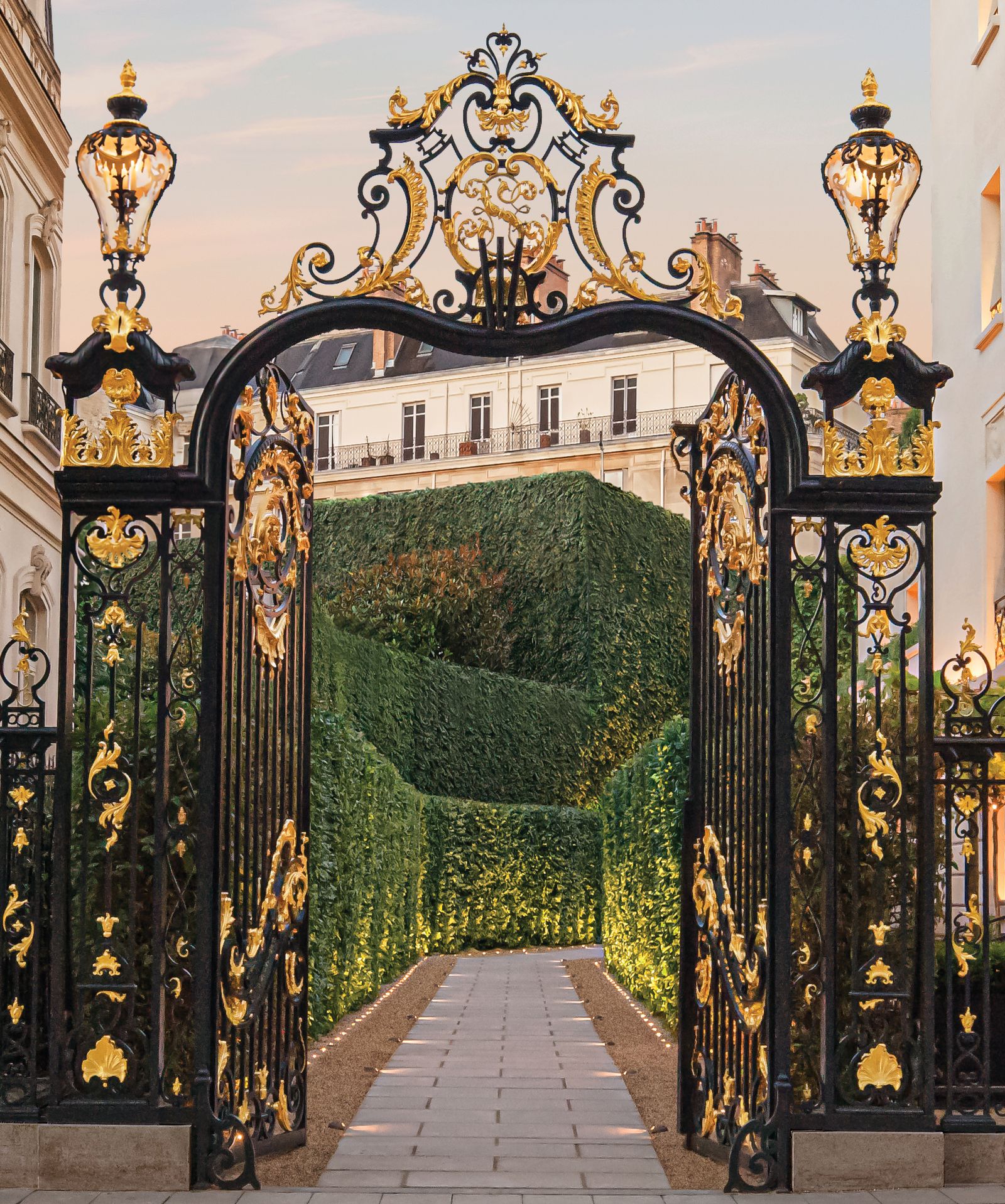 RH Paris new restoration hardware gilden wrought iron gate