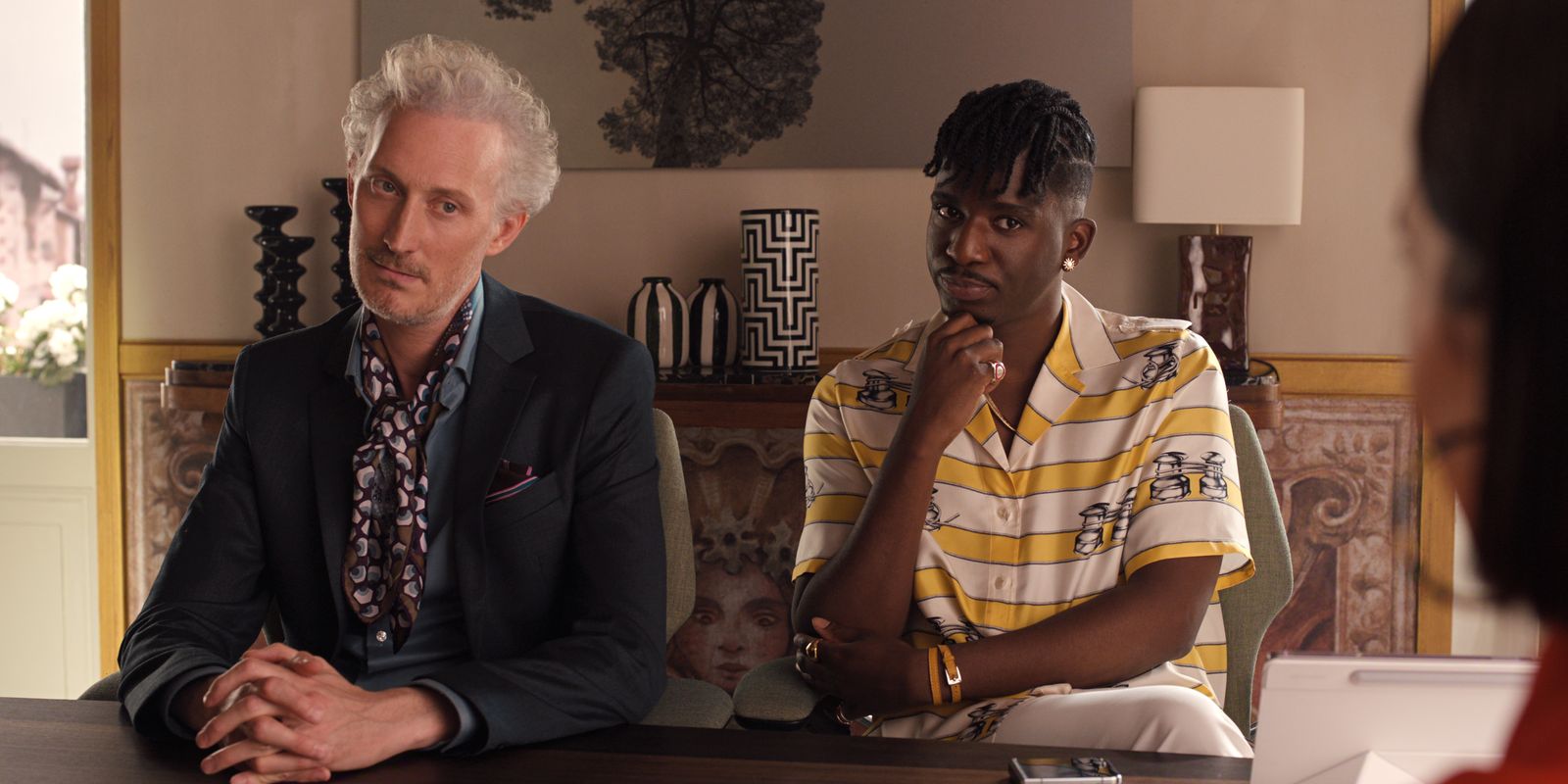 Emily in Paris.  Bruno Gouery as Luc Samuel Arnold as Julien in Emily in Paris. Cr. Courtesy of Netflix © 2025