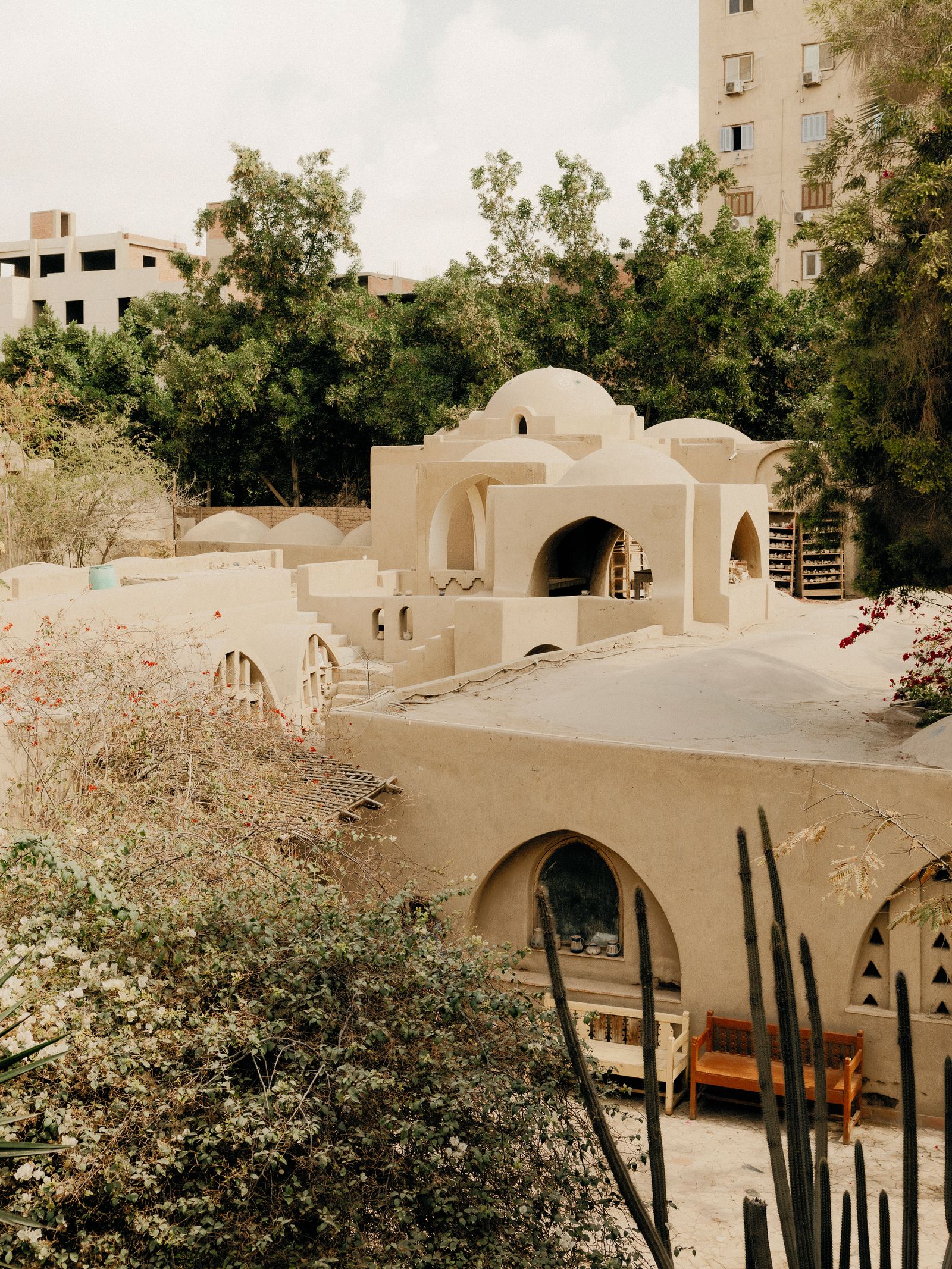 The Ramses Wissa Wassef Art Centres buildings were inspired by Cairos medieval neighbourhoods and Nubian architecture.