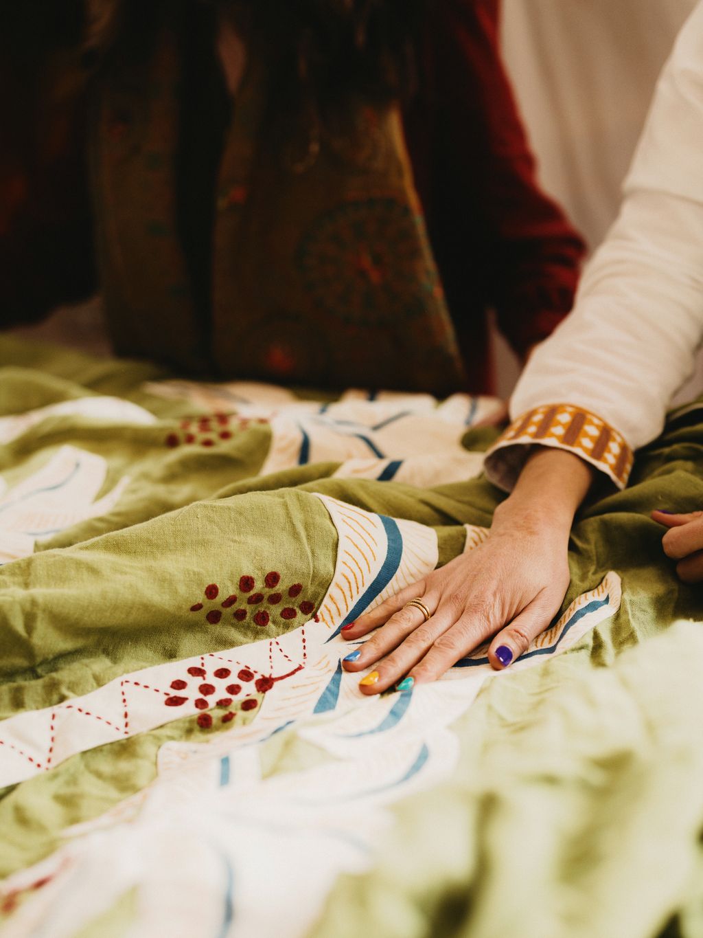 One of the Anūt textiles in progress.