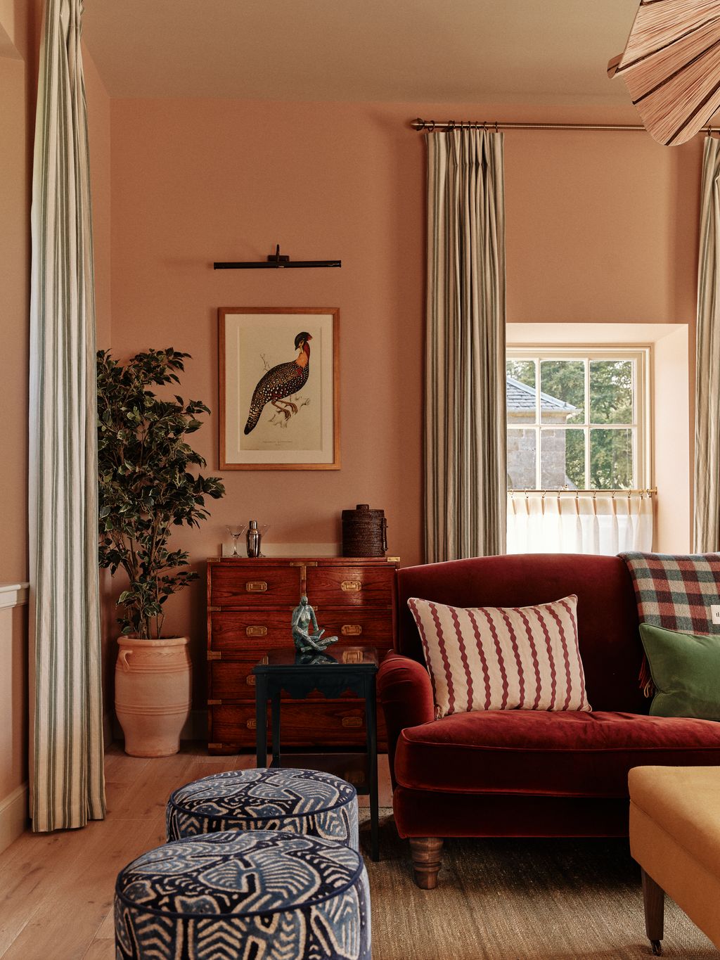 The sitting room in Eastlin a onebedroom cottage built in the 1700s as a porters lodge.