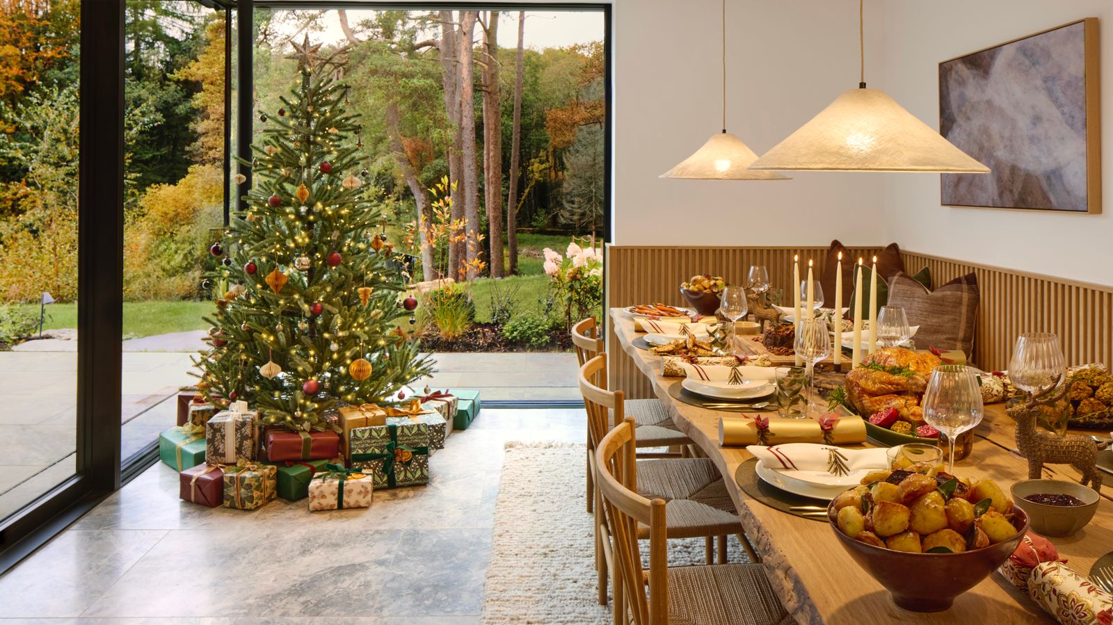 The spacious dining area.