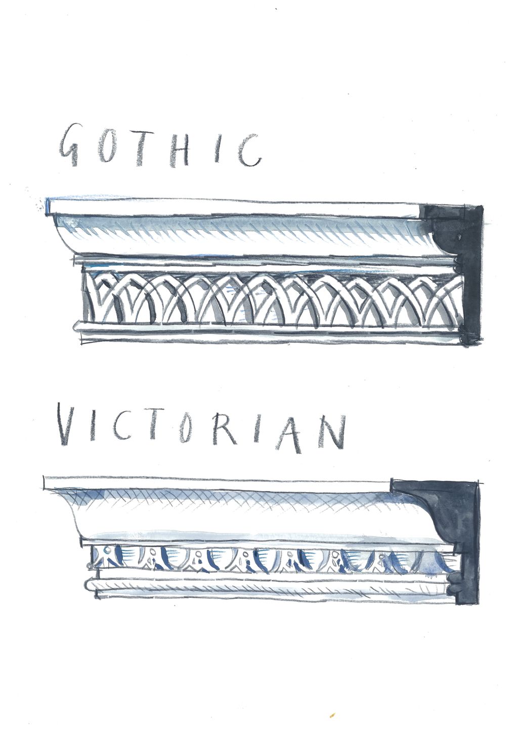 Victorian architecture unfolded over Queen Victorias long and lively reign and the cornices associated with the period...