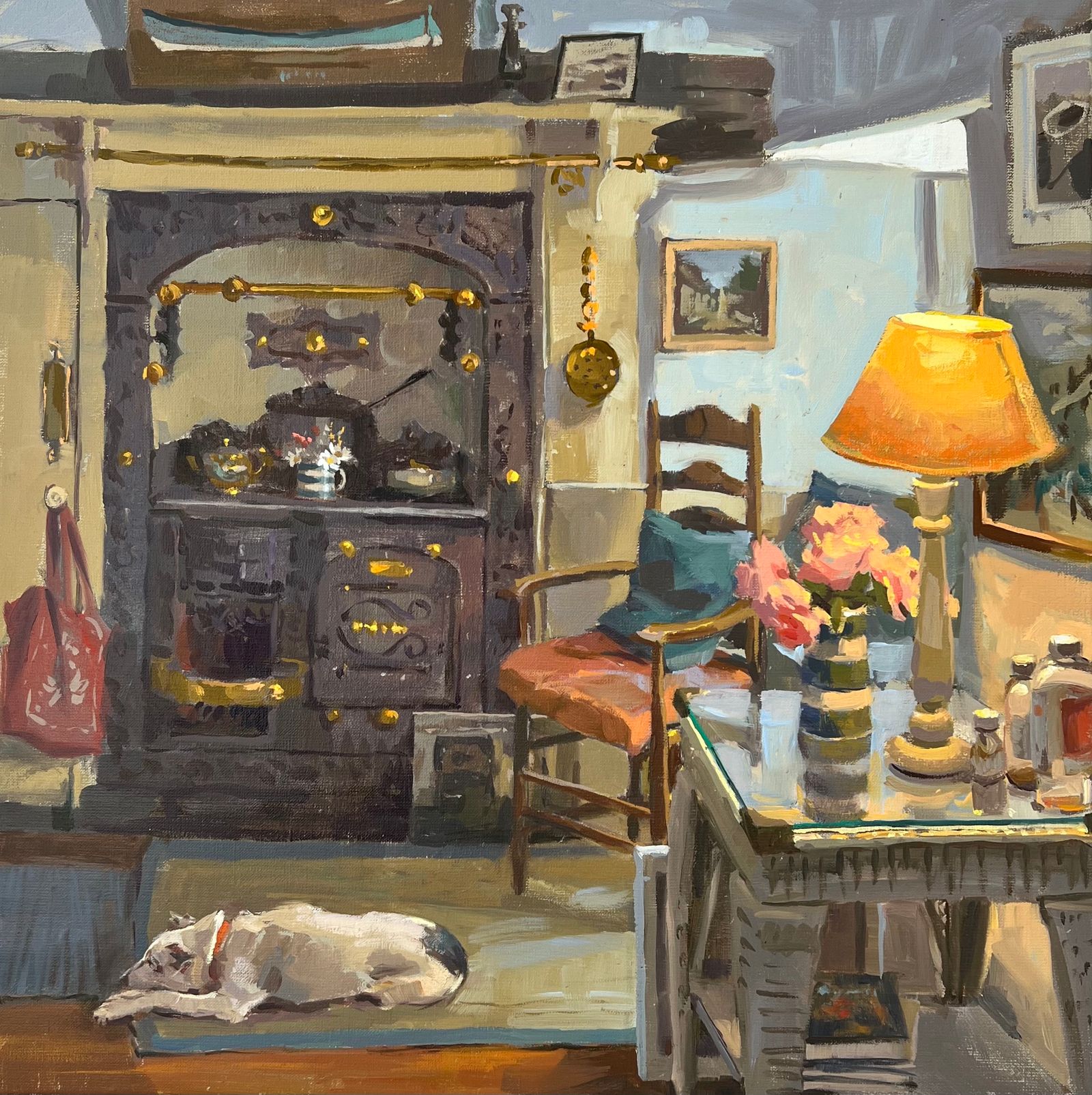 Image may contain Art Painting Chair Furniture and Lamp