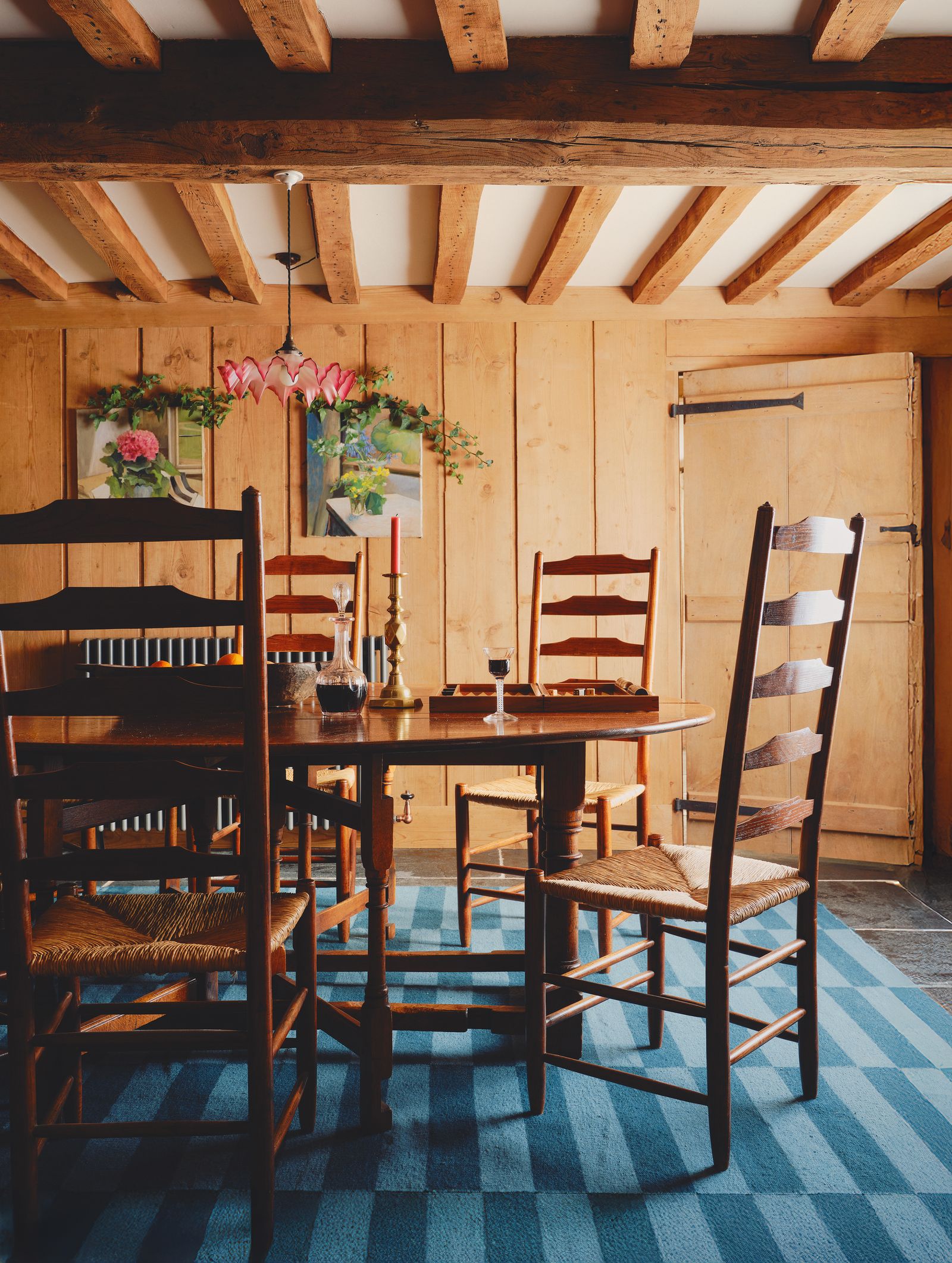 Image may contain Indoors Interior Design Dining Table Furniture Table Architecture Building Dining Room and Room