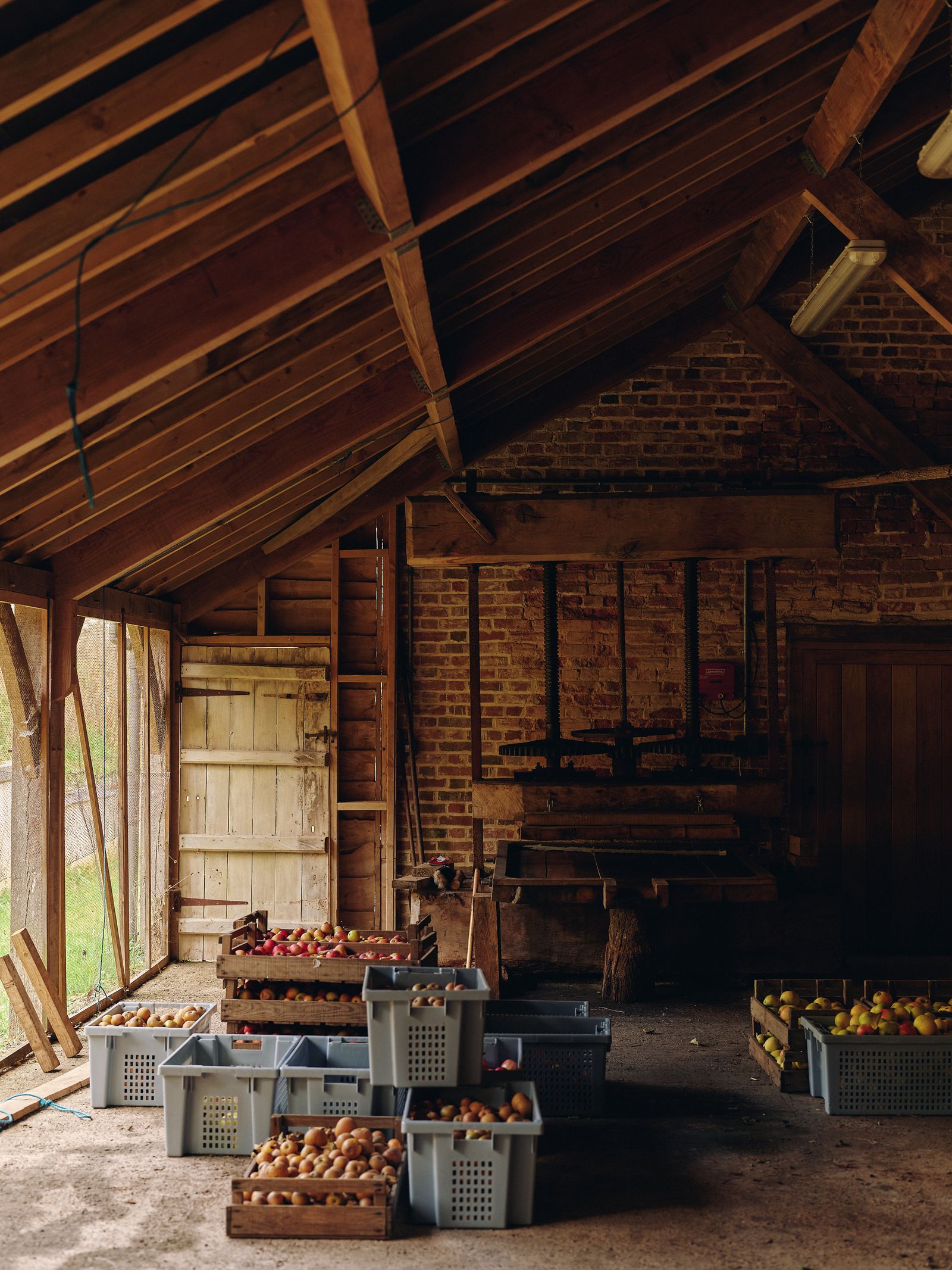 Image may contain Wood Architecture Building House Housing Indoors Loft Room Hardwood and Stained Wood