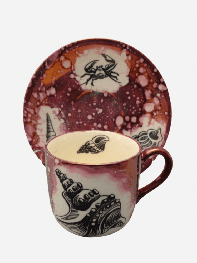 Image may contain: Saucer, Cup, Art, Porcelain, and Pottery