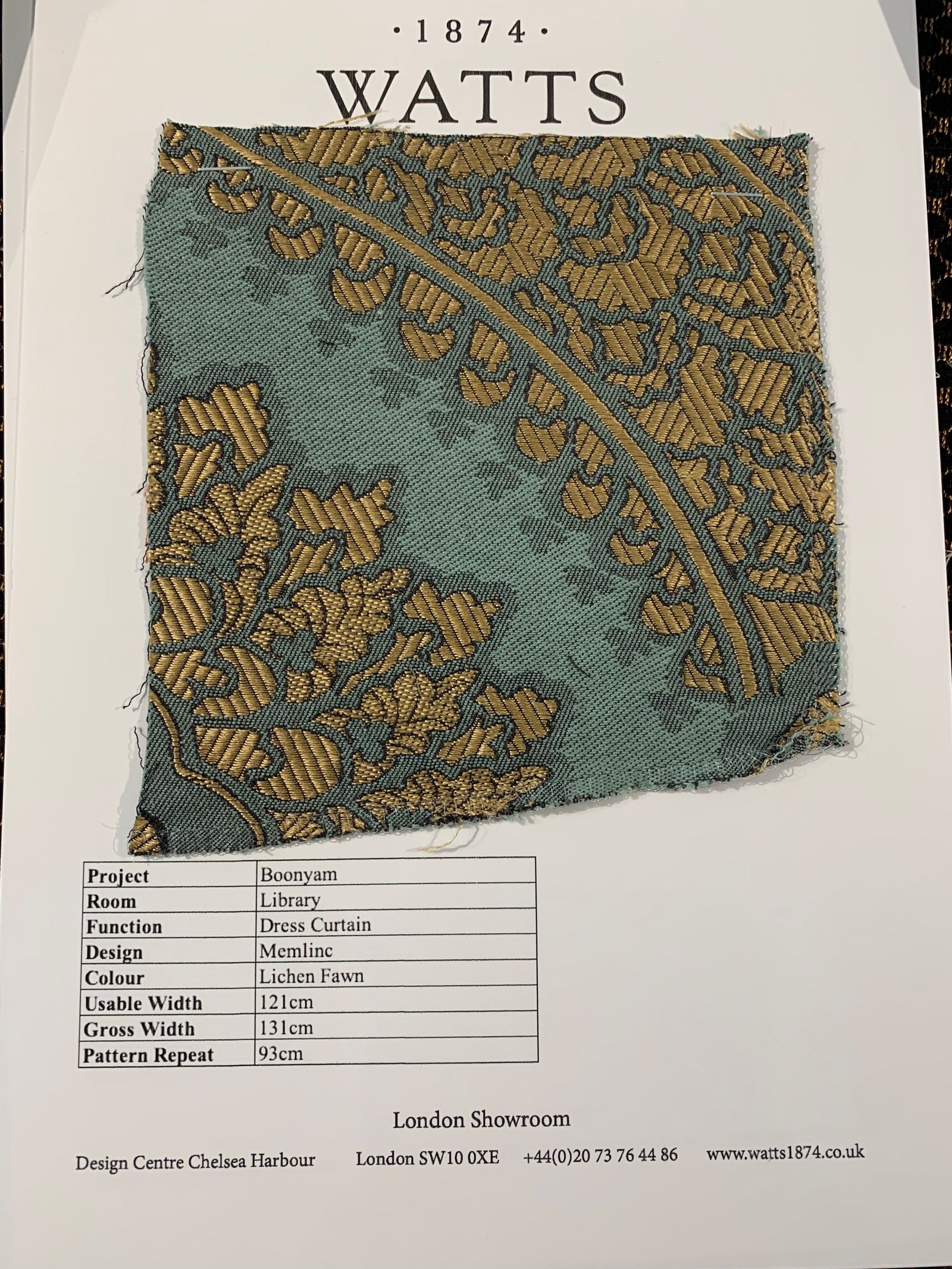 watts 1874 interior design fabric house archive heritage brand